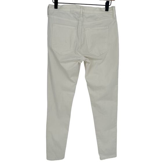 Banana Republic Skinny Jeans Off White Classic Style Mid Rise Summer Casual 27 - Picture 2 of 9